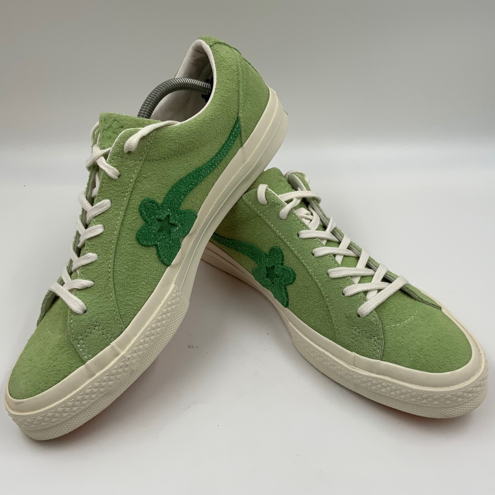 Converse Golf Le Fleur One Star Jade Lime Green Suede Shoes 160327C Mens 12